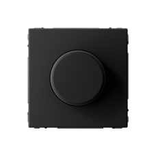 GAL001023 СВЕТОРЕГУЛЯТОР (диммер) поворотно-нажимной , LED, RC, 400Вт, механизм, КАРБОН