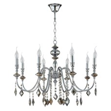 Подвесная люстра Crystal Lux MERCEDES SP8 CHROME/SMOKE