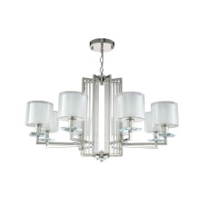 Подвесная люстра Crystal Lux Nicolas NICOLAS SP-PL8 NICKEL/WHITE