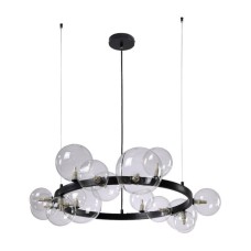 Подвесная люстра Crystal Lux Agata SP15 V2 Black/Transparente