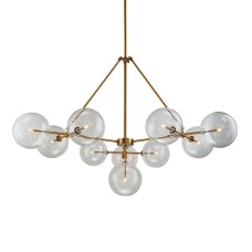 Люстра на штанге Delight Collection Globe Mobile KG0965P-10B brass