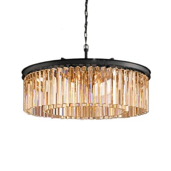 Подвесная люстра DeLight Collection 1920s Odeon 9513P/600R black/amber