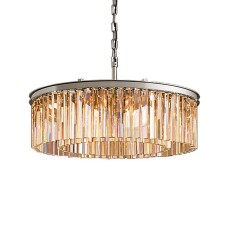 Подвесная люстра Delight Collection 1920s Odeon KR0387P-10B chrome/amber