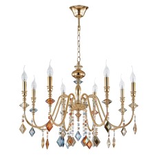 Подвесная люстра Crystal Lux Mercedes MERCEDES SP8 GOLD/COLOR