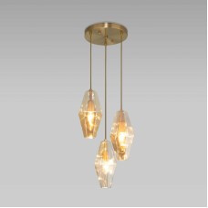 Подвесная люстра Eurosvet Prism 50236/3 янтарный a058960