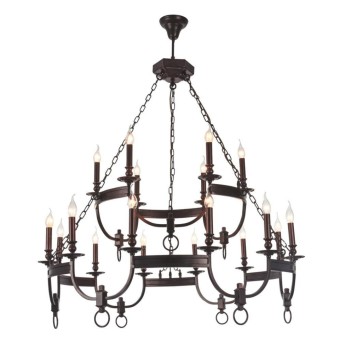 Подвесная люстра Crystal Lux Suerte Brown SP12+6