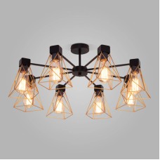 Люстра на штанге Eurosvet Trappola 70107/8 черный/латунь a061403