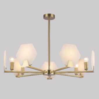 Люстра на штанге Eurosvet Marble 60158/7 латунь Smart a065050