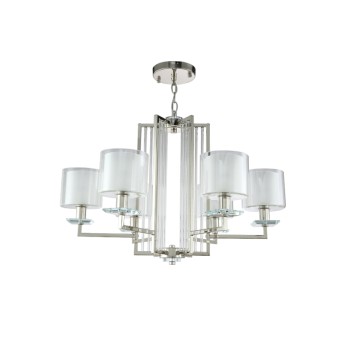 Подвесная люстра Crystal Lux Nicolas NICOLAS SP-PL6 NICKEL/WHITE