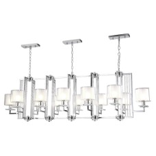 Подвесная люстра Crystal Lux NICOLAS SP12 L1600 NICKEL/WHITE