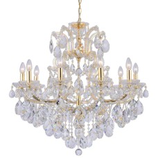 Подвесная люстра Crystal Lux Isabel SP11 Gold/Transparent