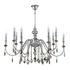 Подвесная люстра Crystal Lux MERCEDES SP6+6 CHROME/SMOKE