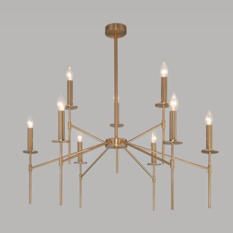 Люстра на штанге Eurosvet Anders 60142/9 латунь Smart a061931