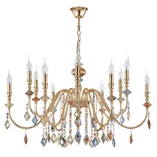 Подвесная люстра Crystal Lux MERCEDES SP6+6 GOLD/COLOR