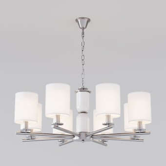 Подвесная люстра Eurosvet Caprera 60146/8 никель Smart a063869