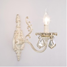 Бра Eurosvet 3281/1 белый с золотом/тонированный хрусталь Strotskis