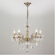 Подвесная люстра Eurosvet 3281/5 античная бронза/прозрачный хрусталь Strotskis