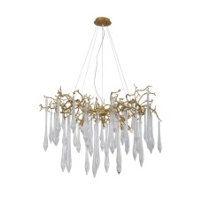 Подвесная люстра Crystal Lux Reina REINA SP8 D1000 GOLD PEARL