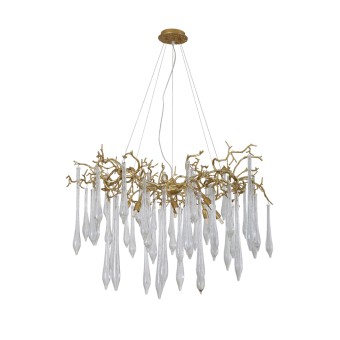 Подвесная люстра Crystal Lux Reina REINA SP8 D1000 GOLD PEARL