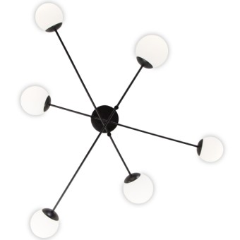 Потолочная люстра Eurosvet Netz 30181/6 черный Smart a062214