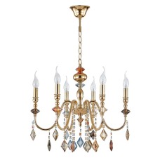 Подвесная люстра Crystal Lux Mercedes SP6 Gold/Color
