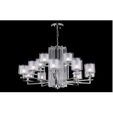 Подвесная люстра Crystal Lux Nicolas NICOLAS SP-PL10+5 NICKEL/WHITE
