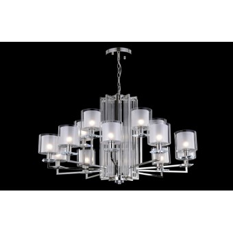 Подвесная люстра Crystal Lux Nicolas NICOLAS SP-PL10+5 NICKEL/WHITE