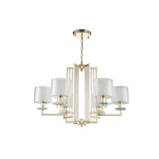 Подвесная люстра Crystal Lux Nicolas NICOLAS SP-PL6 GOLD/WHITE
