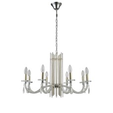Подвесная люстра Crystal Lux AURELIO SP8 GOLD+CHROME/TRANSPARENT