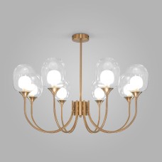 Люстра на штанге Eurosvet Spritz 70217/8 латунь Smart a064748