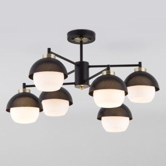 Люстра на штанге Eurosvet 70106/6 черный Smart a044934