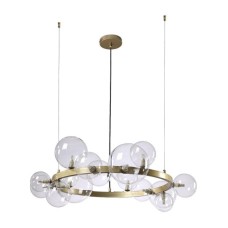 Подвесная люстра Crystal Lux Agata SP15 V2 Gold/Transparente