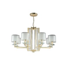 Подвесная люстра Crystal Lux Nicolas NICOLAS SP-PL8 GOLD/WHITE