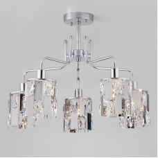 Потолочная люстра Eurosvet Scoppio 10101/5 хром/прозрачный хрусталь Strotskis