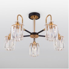 Люстра на штанге Eurosvet 70090/5 черный Smart a045144