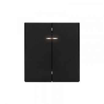 KRANZ STRONG Выключатель 2 кл с подсветкой 10А с/у антрацит, с 1-пост. рамкой KRANZ STRONG Выключатель 2 кл с подсветкой 10А с/у антрацит, с 1-пост. рамкой