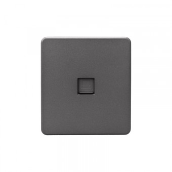 KRANZ ROUND Розетка компьютерная RJ45 кат6 с/у титан, с 1-пост. рамкой KRANZ ROUND Розетка компьютерная RJ45 кат6 с/у титан, с 1-пост. рамкой