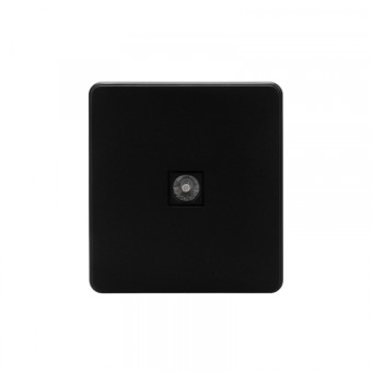 KRANZ ROUND Розетка TV с/у оникс, с 1-пост. рамкой KRANZ ROUND Розетка TV с/у оникс, с 1-пост. рамкой