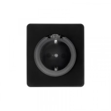 KRANZ ROUND Розетка 1-ая с/з с/у, со шторками и крышкой 16А оникс, с 1-пост. рамкой KRANZ ROUND Розетка 1-ая с/з с/у, со шторками и крышкой 16А оникс, с 1-пост. рамкой