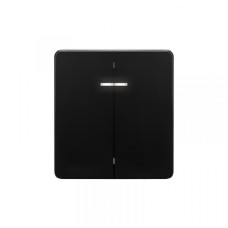 KRANZ ROUND Выключатель 2 кл с подсветкой 10А с/у оникс, с 1-пост. рамкой KRANZ ROUND Выключатель 2 кл с подсветкой 10А с/у оникс, с 1-пост. рамкой