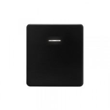 KRANZ ROUND Выключатель 1 кл проходной (переключатель) с подсветкой 10А с/у оникс, с 1-пост. рамкой KRANZ ROUND Выключатель 1 кл проходной (переключатель) с подсветкой 10А с/у оникс, с 1-пост. рамкой