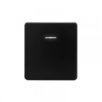 KRANZ ROUND Выключатель 1 кл проходной (переключатель) с подсветкой 10А с/у оникс, с 1-пост. рамкой KRANZ ROUND Выключатель 1 кл проходной (переключатель) с подсветкой 10А с/у оникс, с 1-пост. рамкой