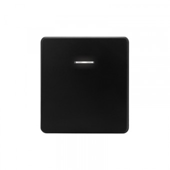 KRANZ ROUND Выключатель 1 кл перекрестный (переключатель) с подсветкой 10А с/у оникс, с 1-пост. рамкой KRANZ ROUND Выключатель 1 кл перекрестный (переключатель) с подсветкой 10А с/у оникс, с 1-пост. рамкой