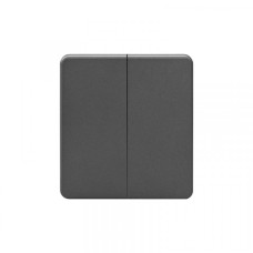 KRANZ ROUND Выключатель 2 кл 10А с/у титан, с 1-пост. рамкой KRANZ ROUND Выключатель 2 кл 10А с/у титан, с 1-пост. рамкой