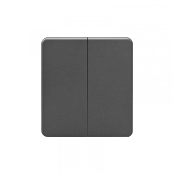 KRANZ ROUND Выключатель 2 кл 10А с/у титан, с 1-пост. рамкой KRANZ ROUND Выключатель 2 кл 10А с/у титан, с 1-пост. рамкой