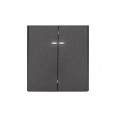 KRANZ STRONG Выключатель 2 кл с подсветкой 10А с/у графит, с 1-пост. рамкой KRANZ STRONG Выключатель 2 кл с подсветкой 10А с/у графит, с 1-пост. рамкой