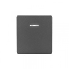 KRANZ ROUND Выключатель 1 кл проходной (переключатель) с подсветкой 10А с/у титан, с 1-пост. рамкой KRANZ ROUND Выключатель 1 кл проходной (переключатель) с подсветкой 10А с/у титан, с 1-пост. рамкой