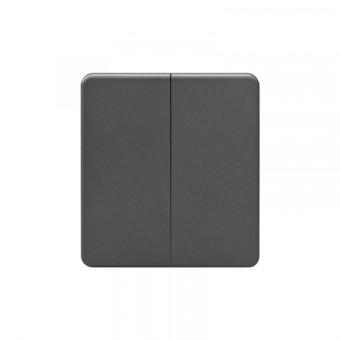 KRANZ ROUND Выключатель 2 кл проходной (переключатель) 10А с/у титан, с 1-пост. рамкой KRANZ ROUND Выключатель 2 кл проходной (переключатель) 10А с/у титан, с 1-пост. рамкой