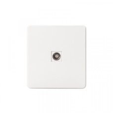 KRANZ ROUND Розетка TV с/у перламутр, с 1-пост. рамкой KRANZ ROUND Розетка TV с/у перламутр, с 1-пост. рамкой