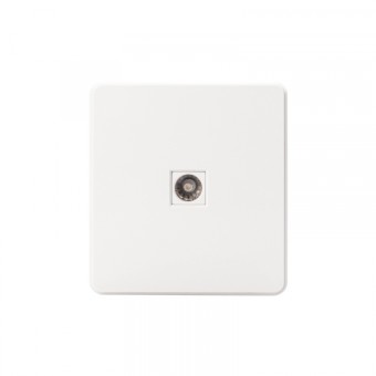 KRANZ ROUND Розетка TV с/у перламутр, с 1-пост. рамкой KRANZ ROUND Розетка TV с/у перламутр, с 1-пост. рамкой